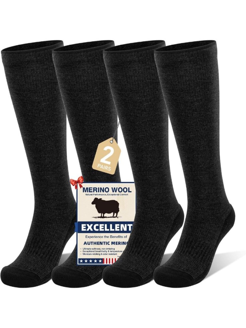 15-20 mmHg Merino Wool Compression Socks for Travel & Everyday Comfort